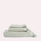 Cotton Tassel Towel Set - Green (3 Towels)