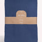 Classic Percale Duvet Cover- Navy Blue with White Piped Edge