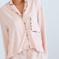 Long Sleeve Shirt Pyjama Set Pink
