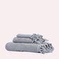 Cotton Tassel Towel Set - Grey (3 Towels)
