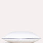 Classic Percale - Duvet Cover Set- White with Navy Blue Pipe Edge