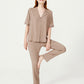 Printed Pyjama Set - Lilac - Ocoza