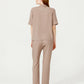 Printed Pyjama Set - Lilac - Ocoza