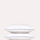 Classic Percale Pillowcase 2pcs- White with Navy Blue Pipe Edge