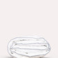 Classic Percale Duvet Cover- White with Navy Blue Pipe Edge