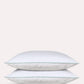 Classic Percale Pillowcase 2pcs- White with Jade Green Pipe Edge