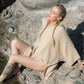 Cocoon Cotton Poncho-Beige