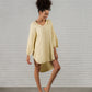 Cocoon Cotton Poncho-Yellow