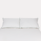 Classic Percale - Duvet Cover Set - White with Jade Green Piped Edge