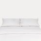 Classic Percale Pillowcase 2pcs- White with Peach Pipe Edge