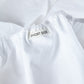 Classic Percale - Core Bedding Set - White with Navy Blue Piped Edge