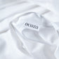 Classic Percale - Core Bedding Set - White with Navy Blue Piped Edge