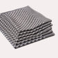 Gingham Cotton Tea Towel 6 pcs - Black - Ocoza