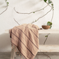 Boa Cotton Throw - Beige & Black