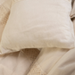 Cotton Belgian Stripe Duvet Cover Set - White