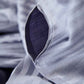 Sateen Stripe Duvet Cover - Dark Grey