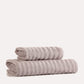 Ribbed Cotton Towel Set 2pcs - Lilac - Ocoza